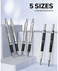 Four Candies 27Pieces Mechanical Pencil Set with Case, 0.3/0.5/0.7/0.9mm and 2mm Leads, Technical Drawing Kit