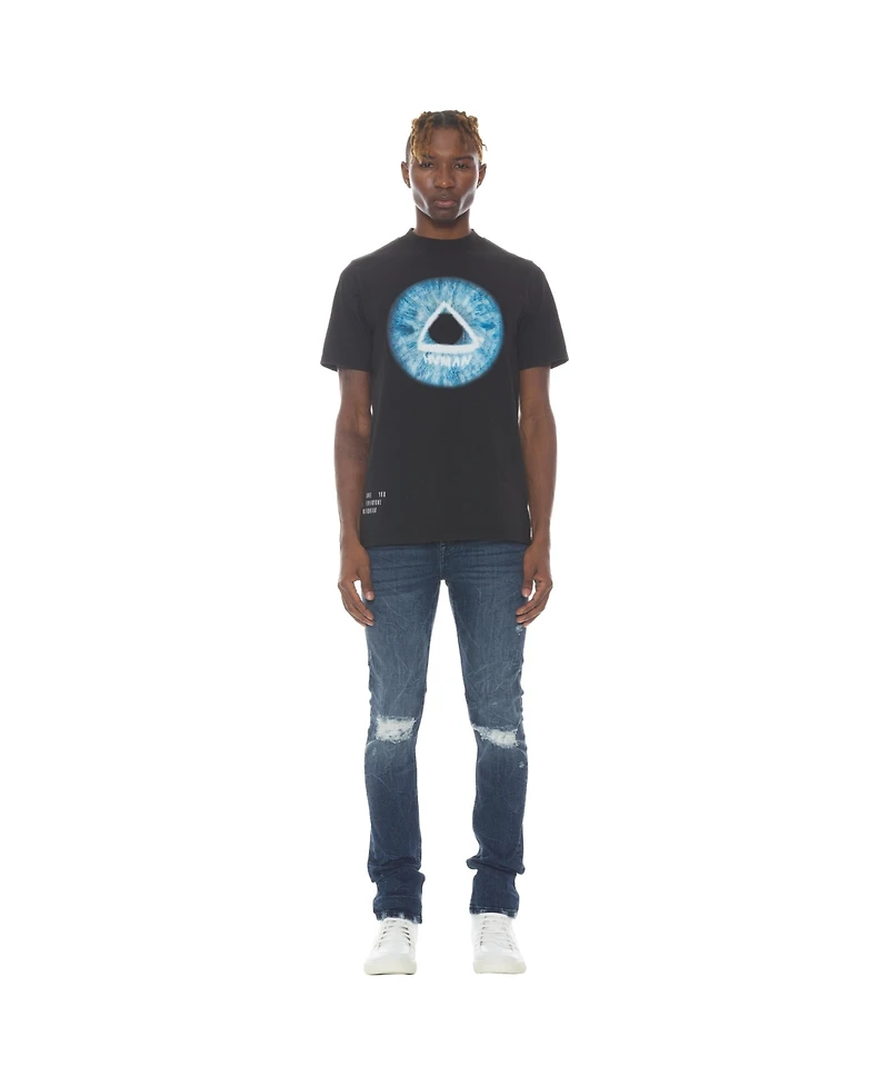 Hvman Chosen To Prevail x Cult Men's Strat Super Skinny Fit Ripped Jeans