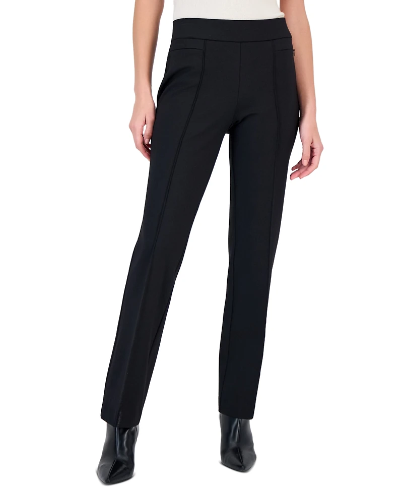 Kasper Petite Bootcut Zip-Pocket Pull-On Pants