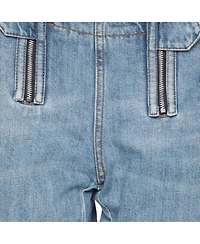 Pre-Owned Emilio Pucci Women's Faded Mid-Rise Straight-Leg Jeans