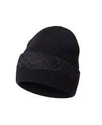 Marcus Adler Lace Applique Beanie Hat