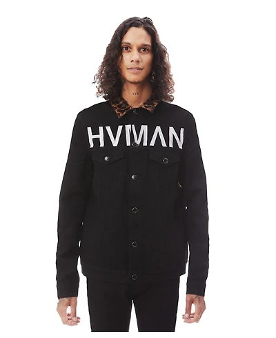 Hvman Chosen To Prevail x Cult Men's MK1 Trucker-Fit Stripe Denim Jacket