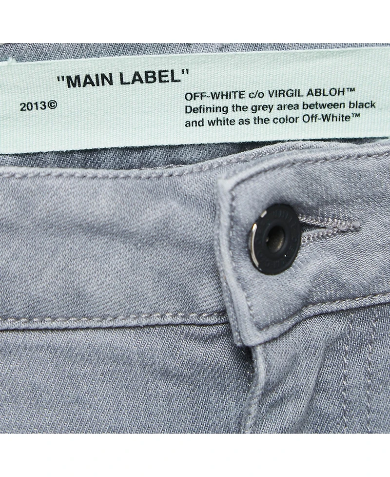 Pre-Owned Off-White Women's Mid-Rise Skinny Cotton-Blend Jeans