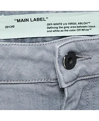 Pre-Owned Off-White Women's Mid-Rise Skinny Cotton-Blend Jeans