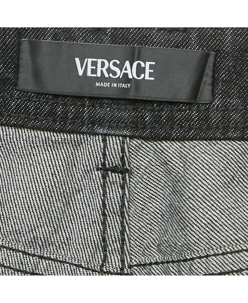 Pre-Owned Versace Women's Mid-Rise Wide-Leg Jeans