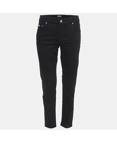 Pre-Owned Versace Women's Mid-Rise Straight-Leg Jeans
