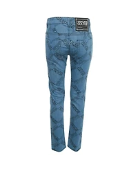 Pre-Owned Versace Women's Jeans Couture Logo Print Denim Skinny Jeans