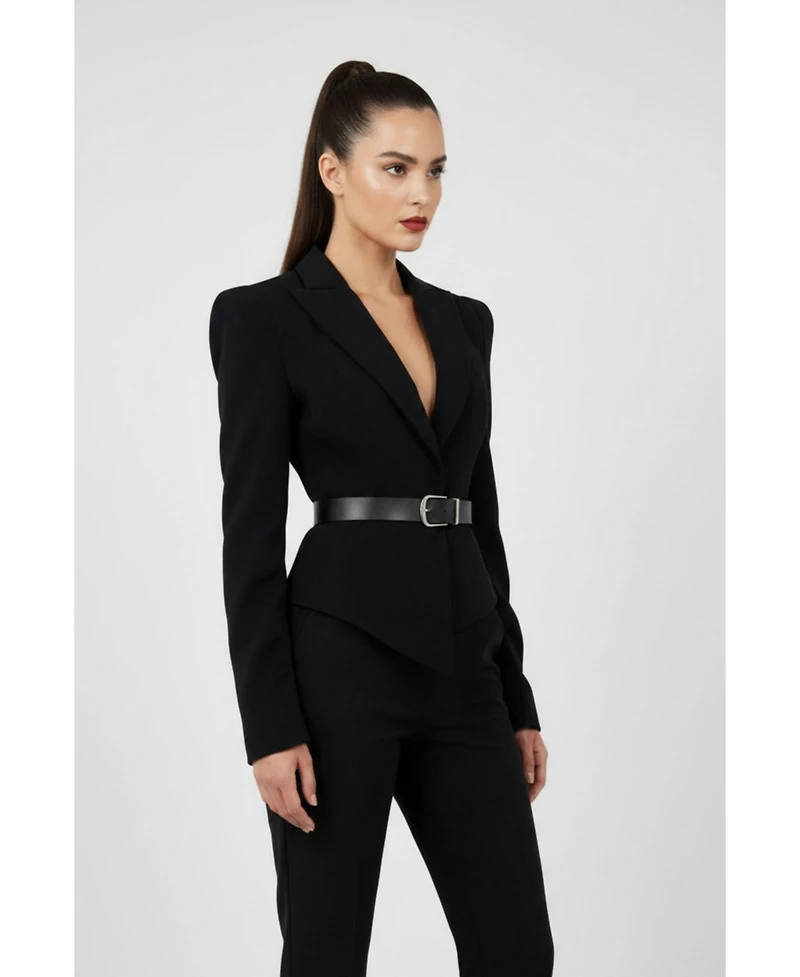 Pcfg Women's Wool Blend Your Itch Fitted Blazer Jacket