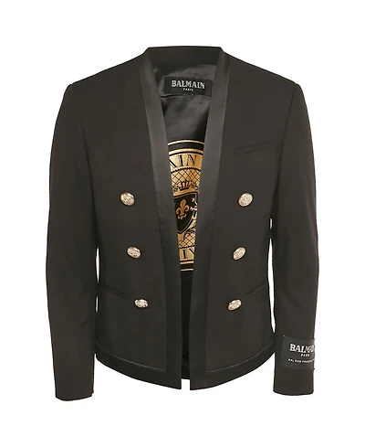 Pre-Owned Balmain Women's Open-Front Statement V-Neck Blazer