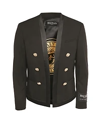 Pre-Owned Balmain Women's Open-Front Statement V-Neck Blazer