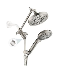 Cyqbd Rain Shower Head Handheld Power Wash Dual Extension Arm 3-way Diverter 9-mode Hose 2.5 Gpm