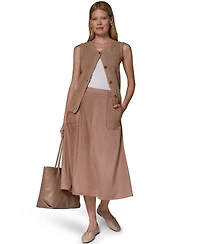 Donna Karan Weekend Women's Microsuede A-Line Midi Skirt