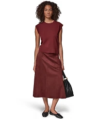 Donna Karan Weekend Women's Extended Shoulder Sleeveless Crewneck Sweater