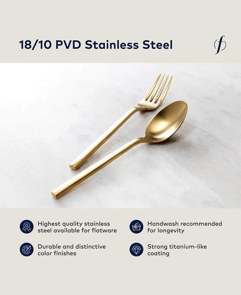 Fortessa Arezzo Brushed Gold 2pc Serving Set