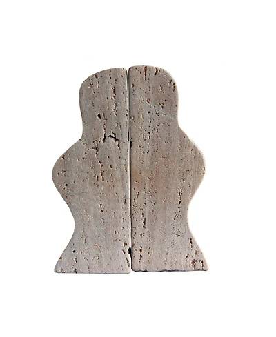 Storied Home Decorative Marble Wave Bookends
