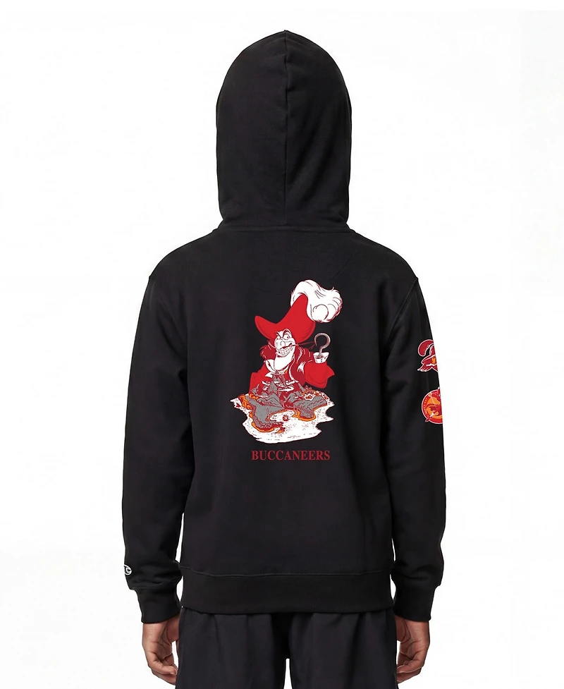 Champion Big Boys and Girls Black Tampa Bay Buccaneers Disney X Full-Zip Hoodie