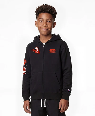 Champion Big Boys and Girls Black Cincinnati Bengals Disney X Full-Zip Hoodie