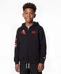 Champion Big Boys and Girls Black Cincinnati Bengals Disney X Full-Zip Hoodie