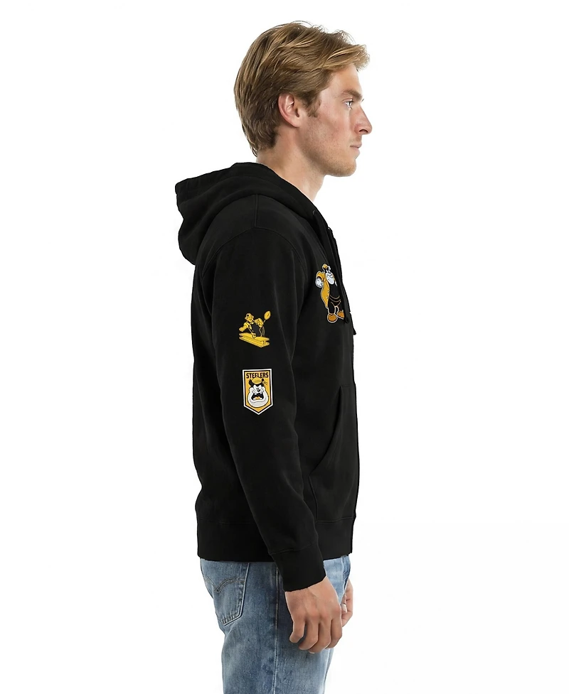 Champion Men's Black Pittsburgh Steelers Disney X All Star Full-Zip Hoodie