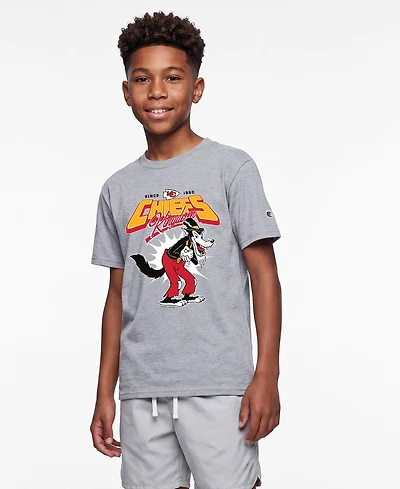 Champion Big Boys and Girls Heather Gray Kansas City Chiefs Disney X T-Shirt