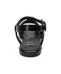 Forever and Always Shoes Women's Jandor Leather Ankle Strap Flat Sandal