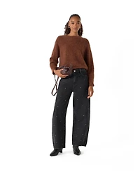 Hush Women's Bree High-Waisted Barrel-Leg Relaxed-Fit Jeans