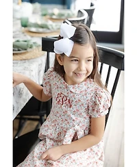 Florence Eiseman Toddler Girls' 2T-5T Floral A-Line Front-Tie Dress
