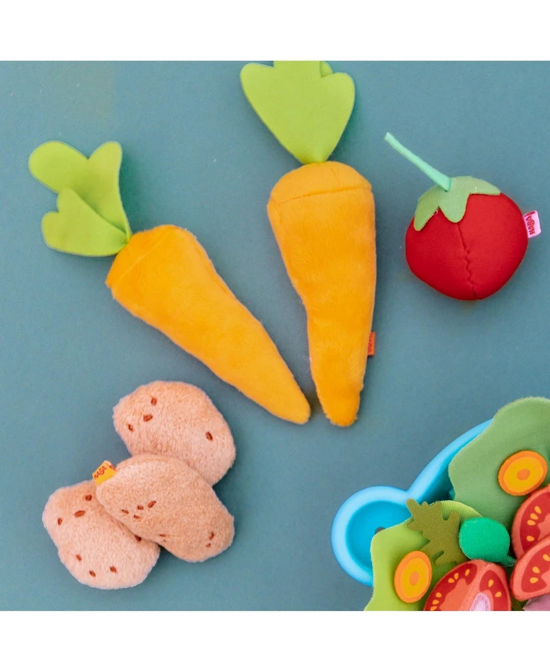 Haba Biofino Vegetable Basket Soft Play Food 8-Piece Set, Ages 3+