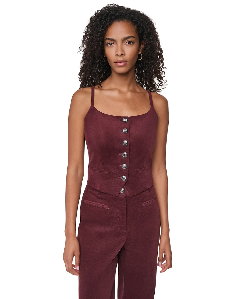 Dkny Women's Button-Front Tailored Vest