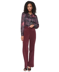 Dkny Women's Stretch High-Waisted Straight-Leg Corduroy Pants