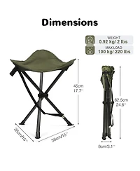 Aofar Folding Tripod Stool Portable Camping Seat