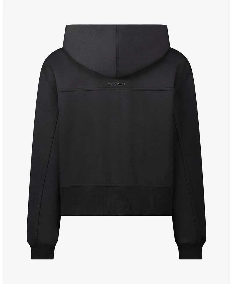 Spyder Women's Juniper Full-Zip Cropped Scuba-Knit Hoodie