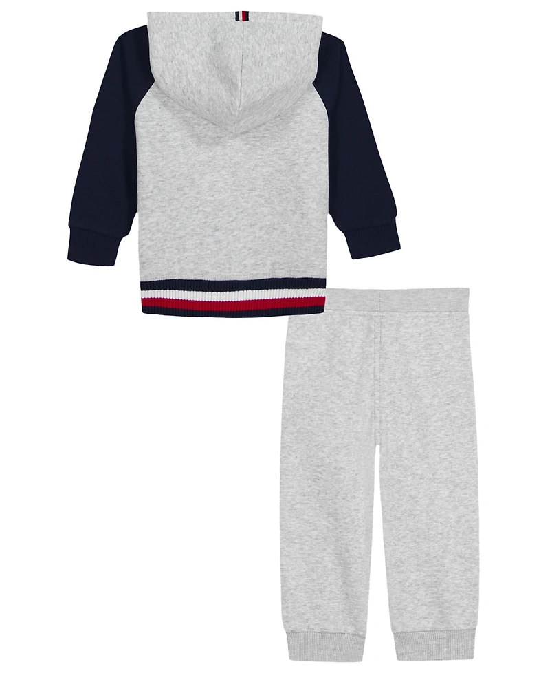 Tommy Hilfiger Toddler Boys' 2T-5T Hooded Fleece Hoodie and Joggers, 2-Piece Set