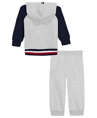 Tommy Hilfiger Toddler Boys' 2T-5T Hooded Fleece Hoodie and Joggers, 2-Piece Set