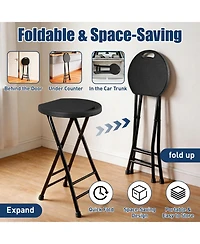 Aofar Folding Stool Bar Handle Seat Kitchen Guitar Rv Camping Party