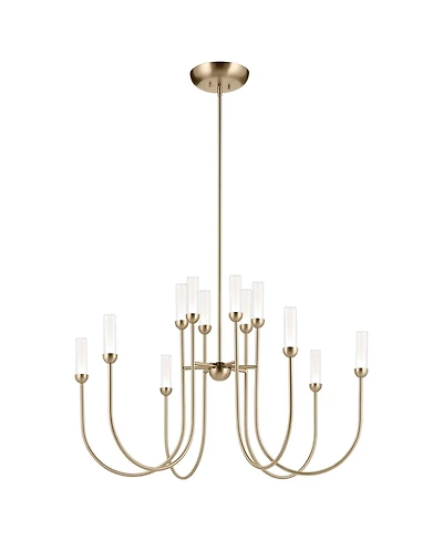 Kichler Moraine 40 Inch Led 12 Light 2-Tier Chandelier in Champagne Bronze