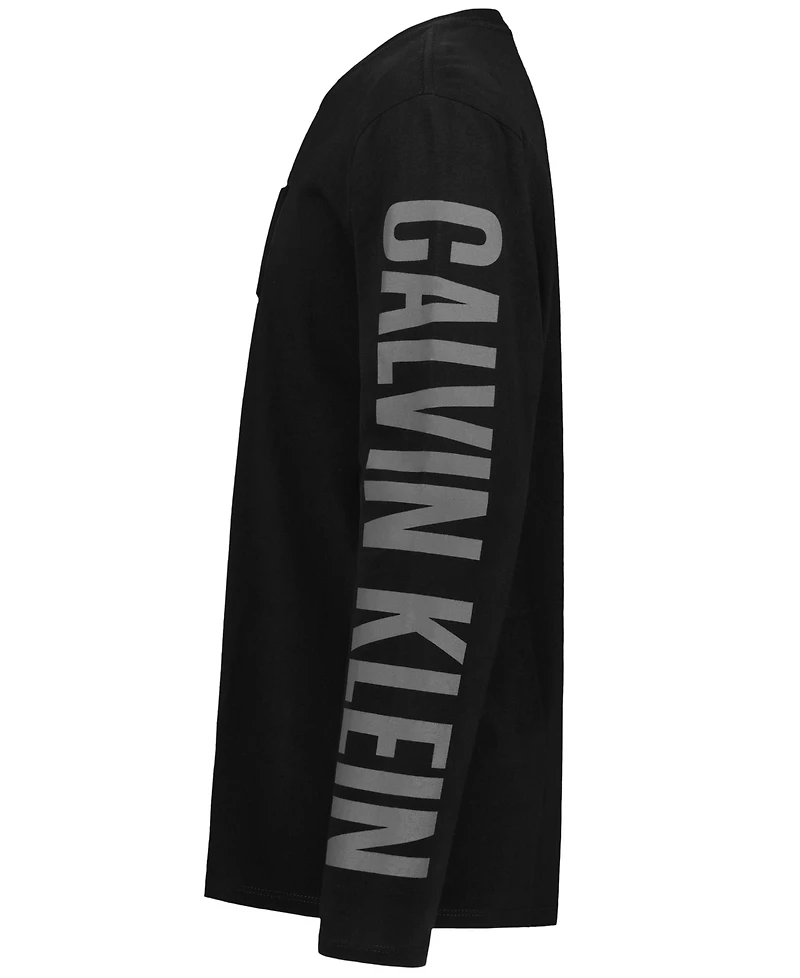 Calvin Klein Boys' Impact Long-Sleeve Crewneck T-Shirt
