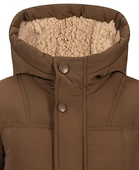 S Rothschild & Co Baby Boys' Sherpa-Lined Quilted Hooded Jacket