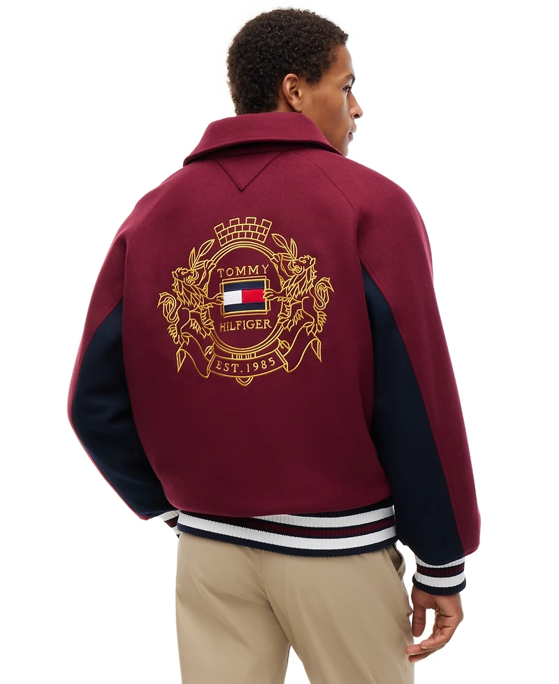 Tommy Hilfiger Men's American Icons Wool-Blend Varsity Jacket