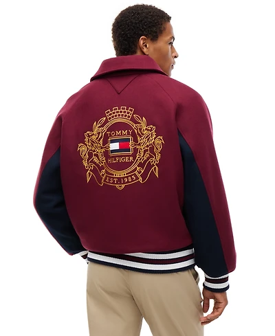 Tommy Hilfiger Men's American Icons Wool-Blend Varsity Jacket