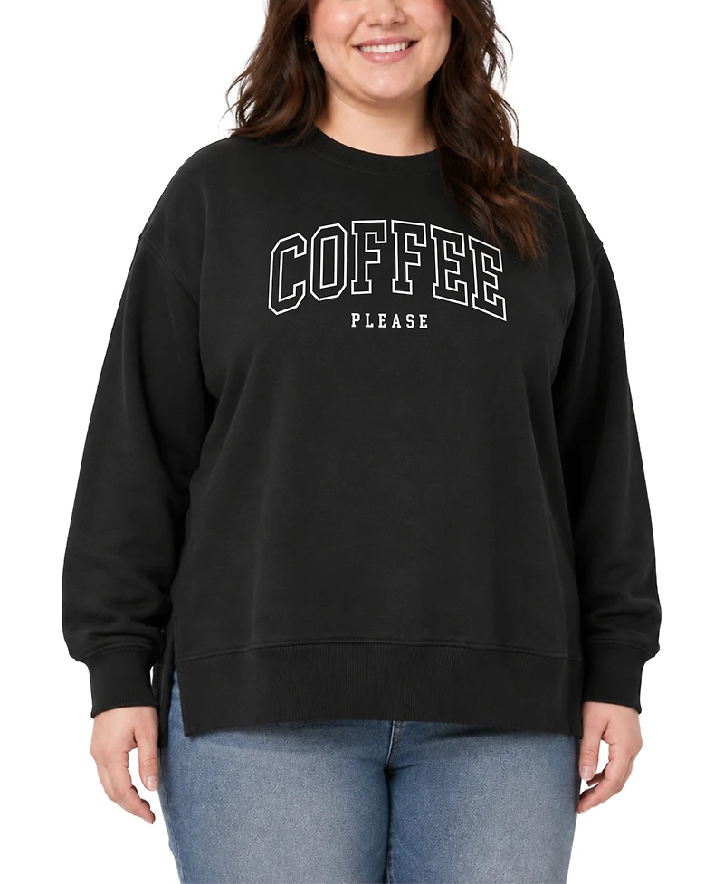 Hybrid Apparel Plus Graphic Crewneck Long-Sleeve Sweatshirt