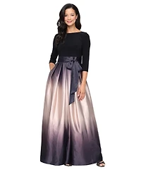 Sl Fashions Petite Ombre Satin Gown