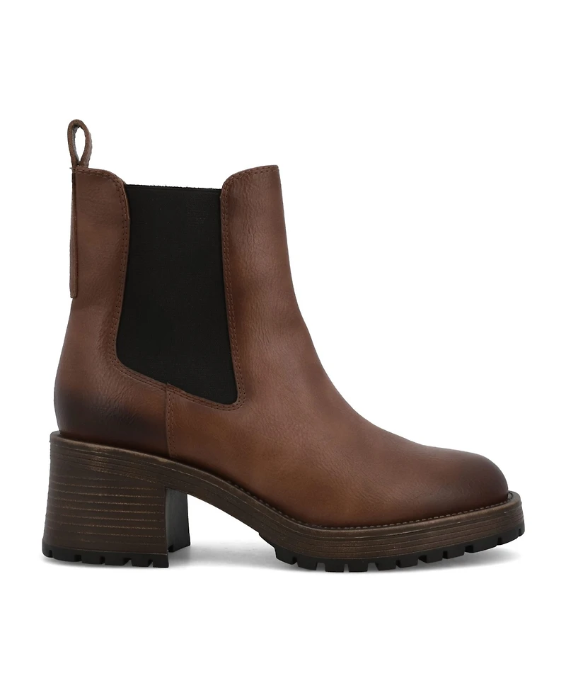 Mia Women's Martelli Lug Sole Chelsea Round Toe Booties