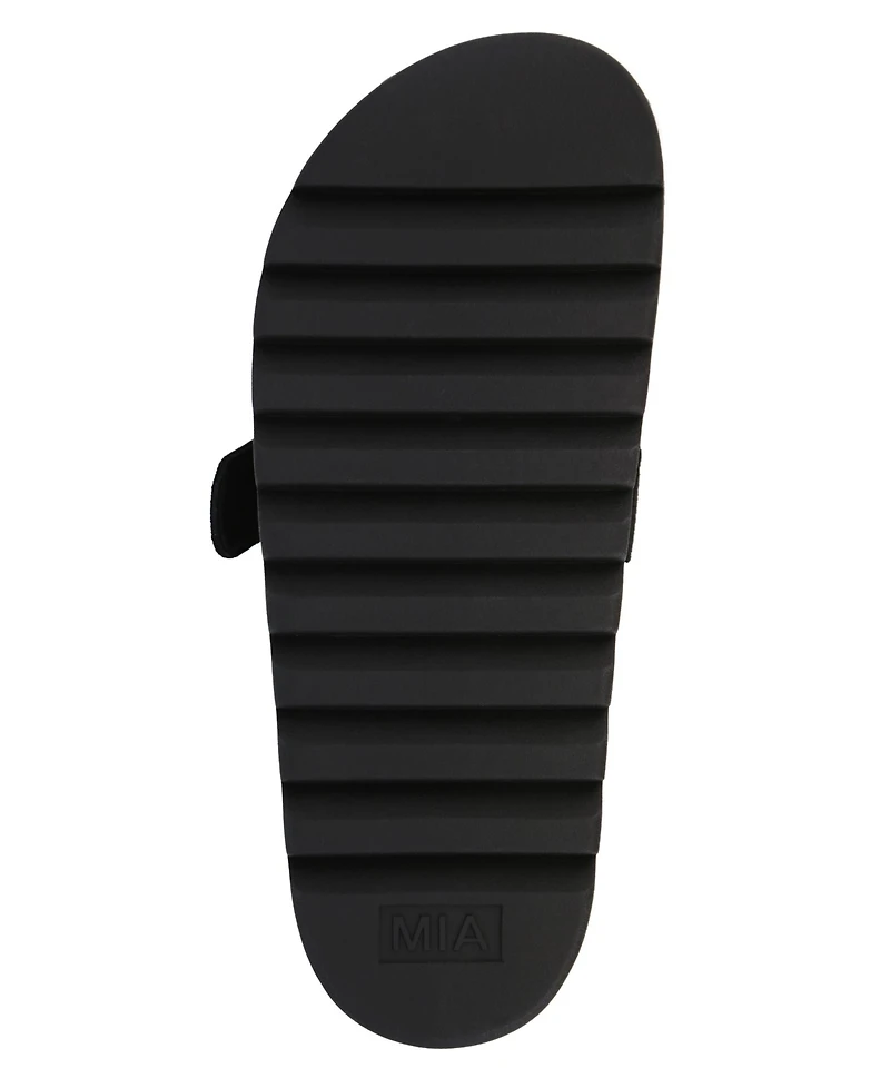 Mia Women's Zaina Buckle Lug Sole Mules