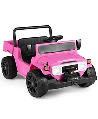 Sugift 12V Electric Ride on Truck for Kids with Tilting Dump Bed Music Panel and Parent Remote Ages 3-6