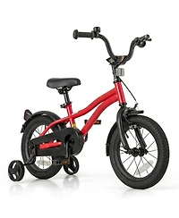 Sugift 14 Inch Shock-Absorbing Kids Bike with Detachable Training Wheels, 110 lb. Capacity, Ages 3-5