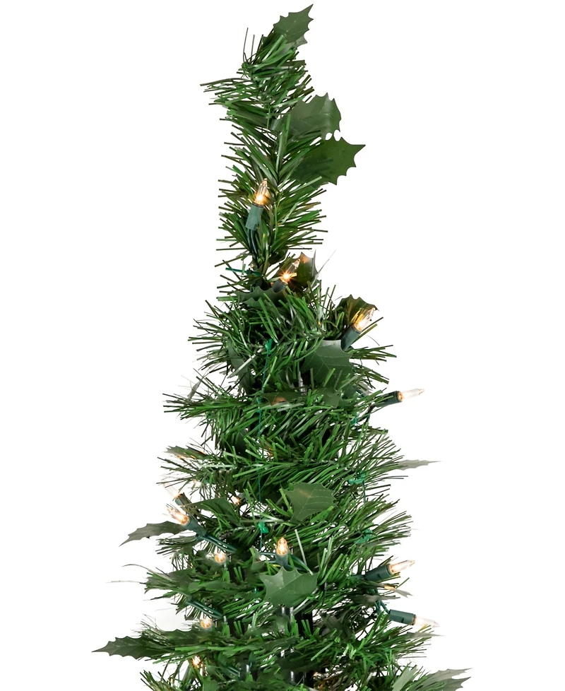 Northlight Pre-Lit Tinsel Pop-Up 4' Artificial Christmas Tree