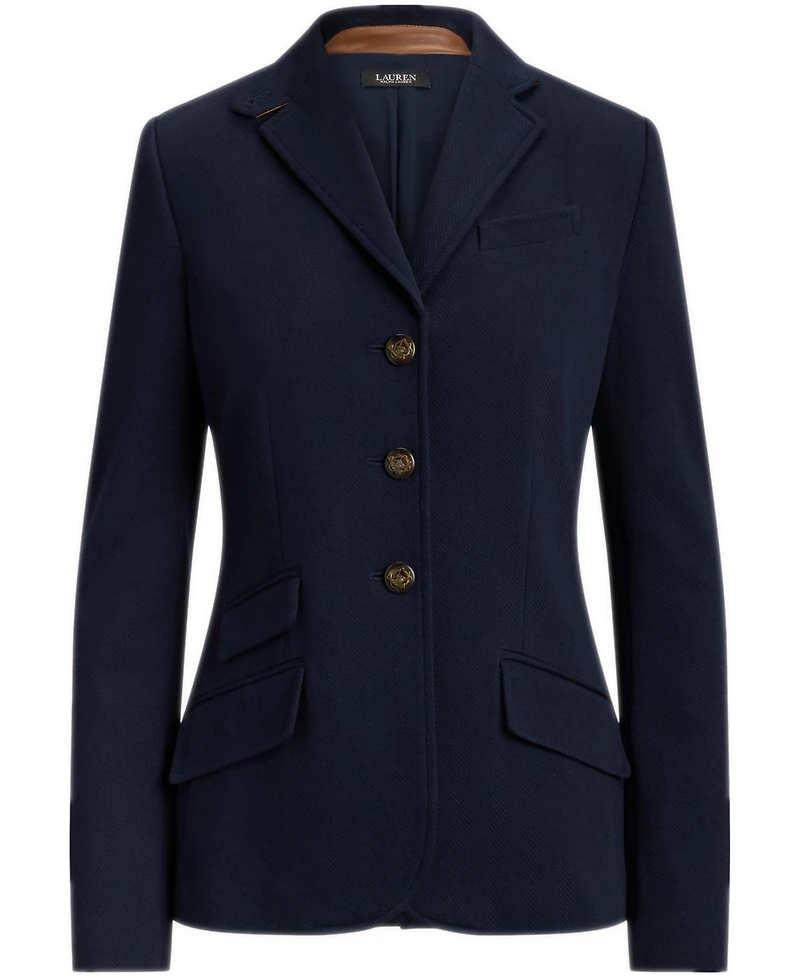 Lauren Ralph Women's Herringbone Notch Lapel Blazer