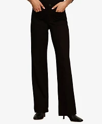 Sanctuary Petite Marine Wide-Leg High-Waist Ponte Pants