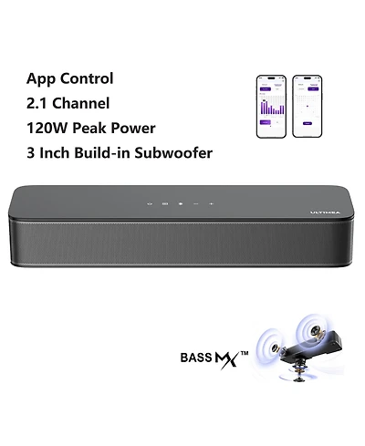 Ultimea Poseidon M20 2.1-Channel 120W Peak Power Built-in Subwoofer Soundbar